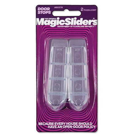 MAGIC SLIDERS 4 in. W X 1 in. L Acrylic Clear Door Stop 80378A